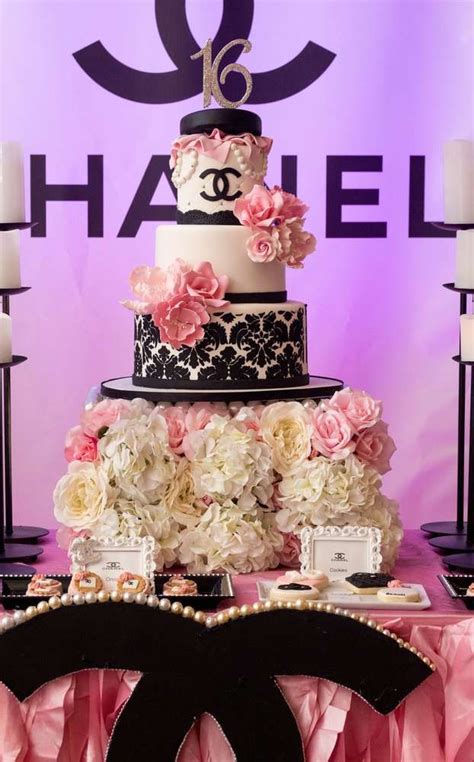 chanel sweet 16|Elegant Chanel Inspired Birthday Party .